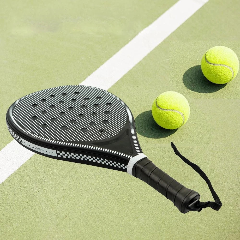 Raqueta de tenis |   Raqueta de padel, hecha de material de fibra de carbono ultraligero, con fuerte elasticidad y buena calidad