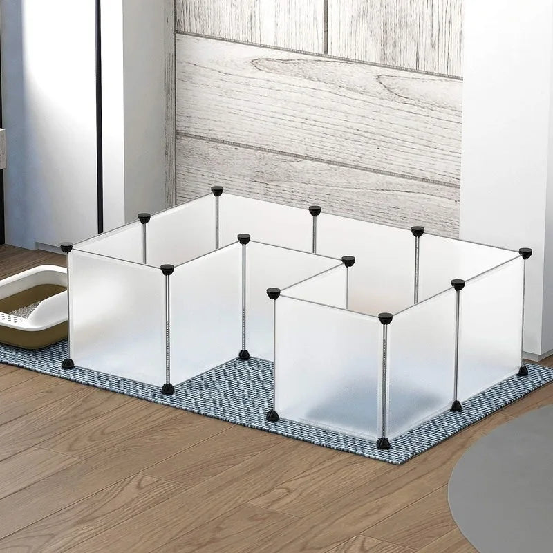 Parque infantil DIY para mascotas pequeñas, jaula plegable para perros, valla de patio para perros, gatos, gatitos, conejillos de indias, conejitos, erizos