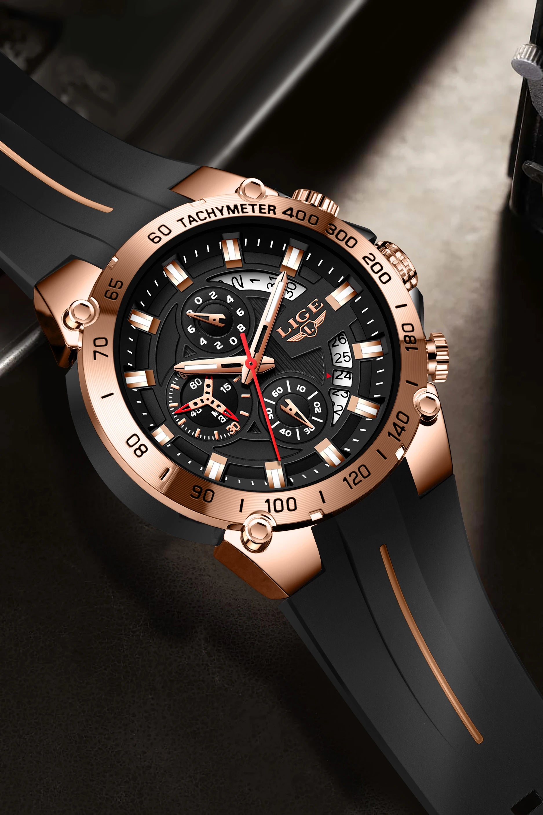 Relojes de Moda LIGE, Relojes de Pulsera Masculinos de Moda con Cronógrafo, Fecha Luminosa e Impermeable, Reloj de Hombre, Relogio Masculino