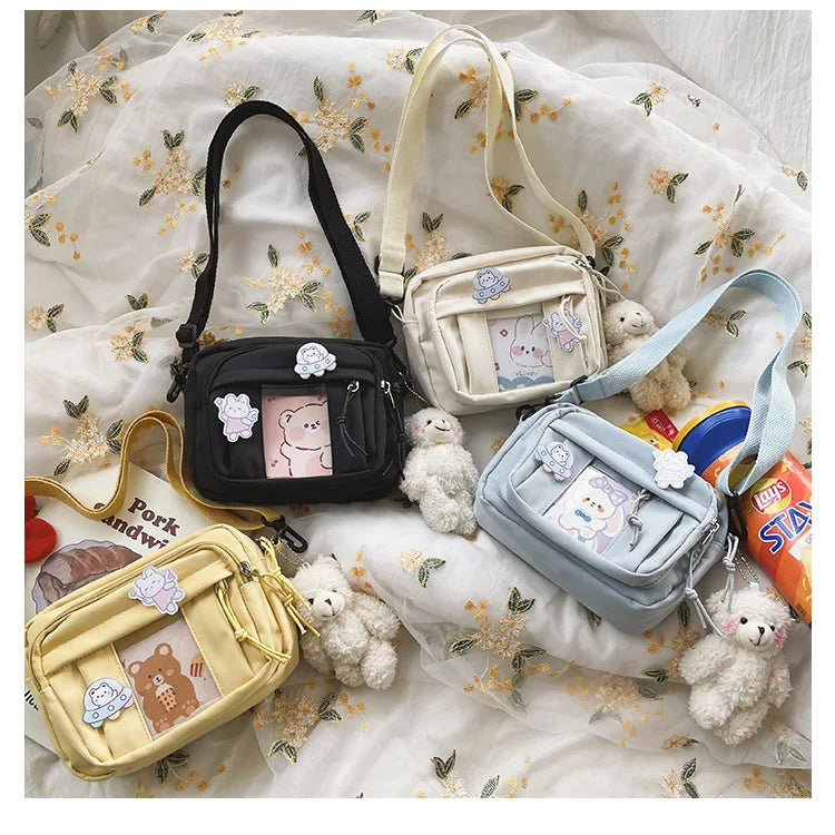 Nuevo Bolso Kawaii para niñas, novedad de 2024, Bolso transparente JK, Bolso cruzado pequeño para mujeres, bolsos y Bolsos de hombro, Bolso Itabag