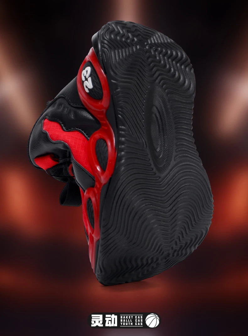 Zapatillas de baloncesto de moda para niños, zapatos deportivos de cuero PU de alta calidad, zapatos casuales para niños y niñas, cómodas zapatillas de gimnasio nuevas