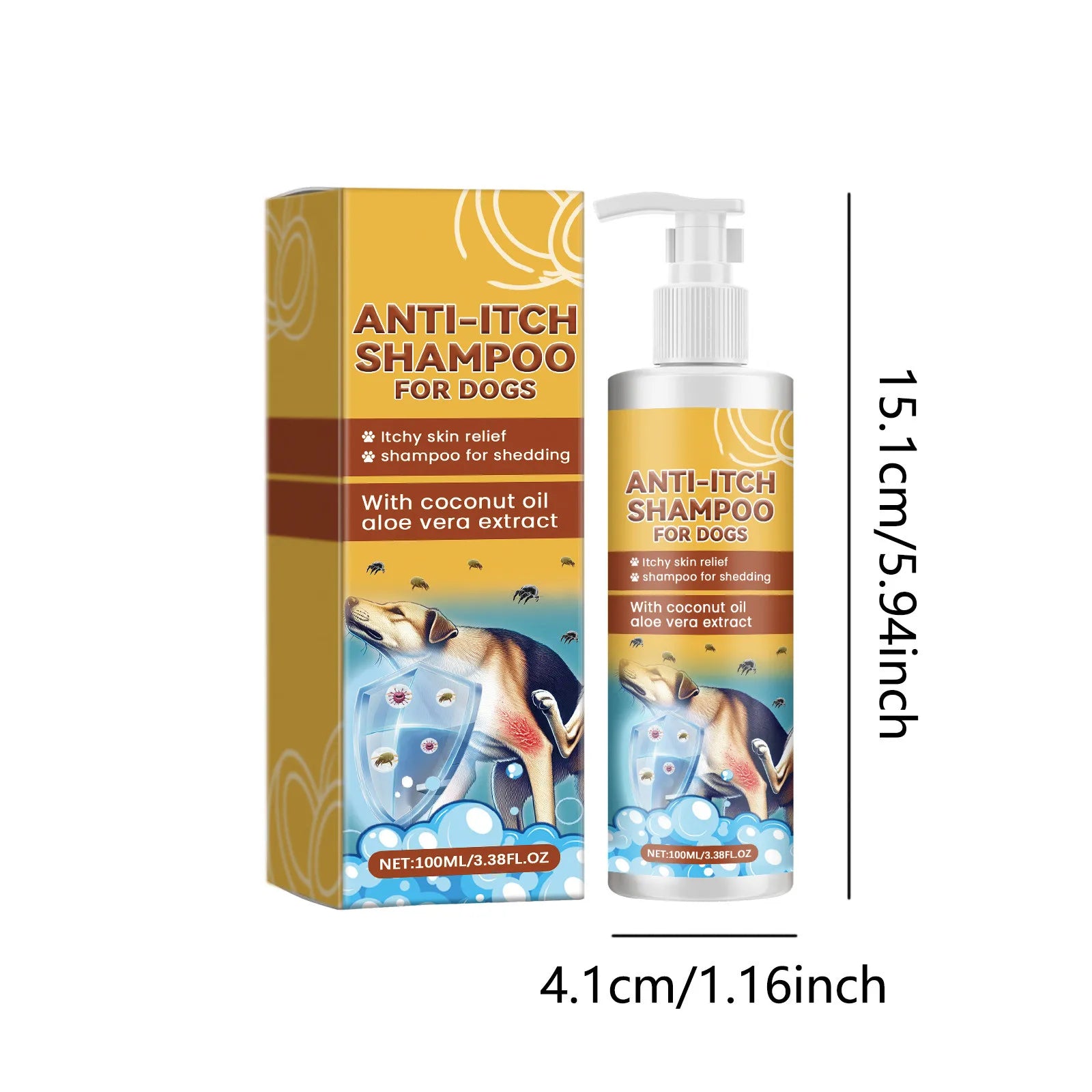 Champú Para picazón Para Perros, alergénico, picazón, nutritivo, Limpieza Del Hogar, Aseo Para Perros Y Mascotas, 100ml