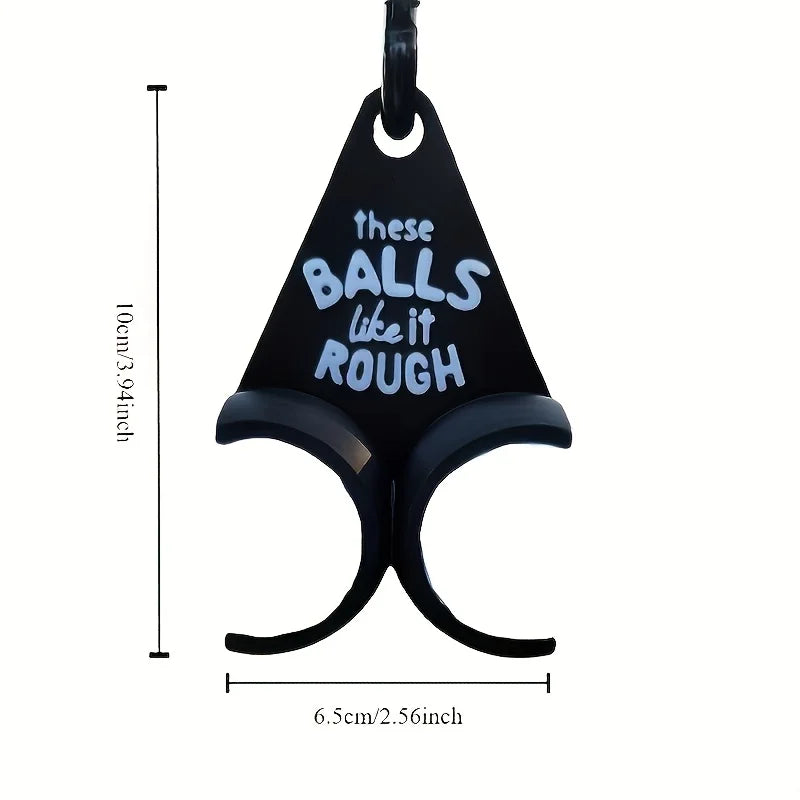 Soporte para pelota de golf, mosquetón/anillo de hebilla, opciones, parodia de plástico y Metal, estante para tee, regalo de mordaza para golfistas, accesorios para bolsas, diseño novedoso