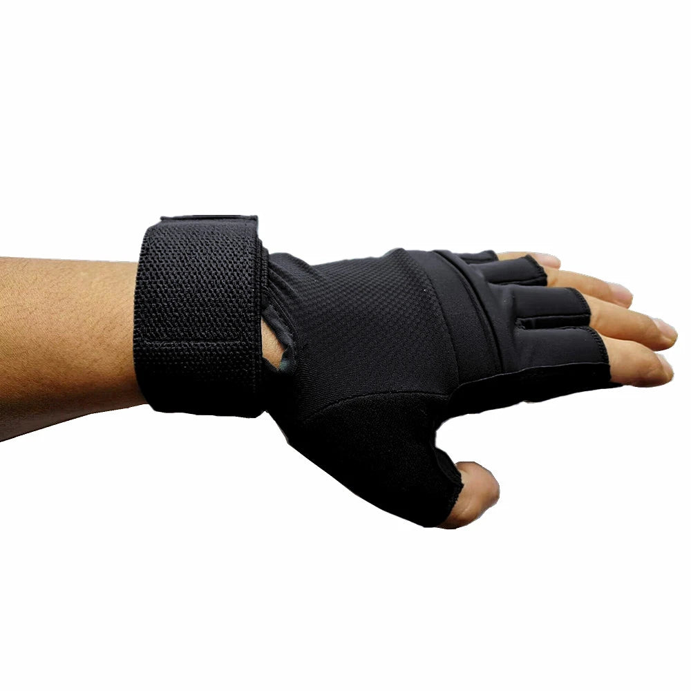 Guantes de Fitness levantamiento de pesas mancuernas culturismo Crossfit Pull Ups entrenamiento guantes de gimnasio para hombre