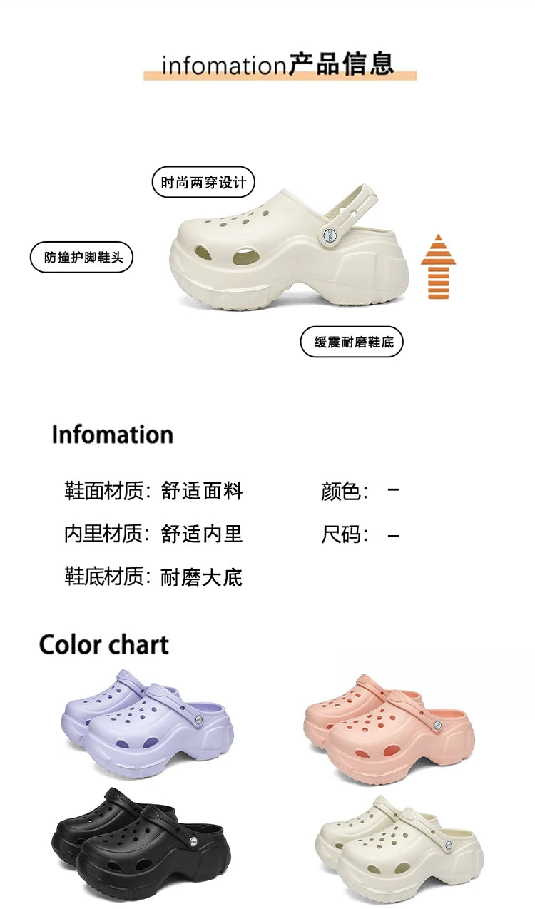 Sandalias de moda para mujer, zapatillas impermeables, zapatos de mujer, toboganes de verano para exteriores, zapatos de jardín de suela blanda, zuecos de interior, sandalias