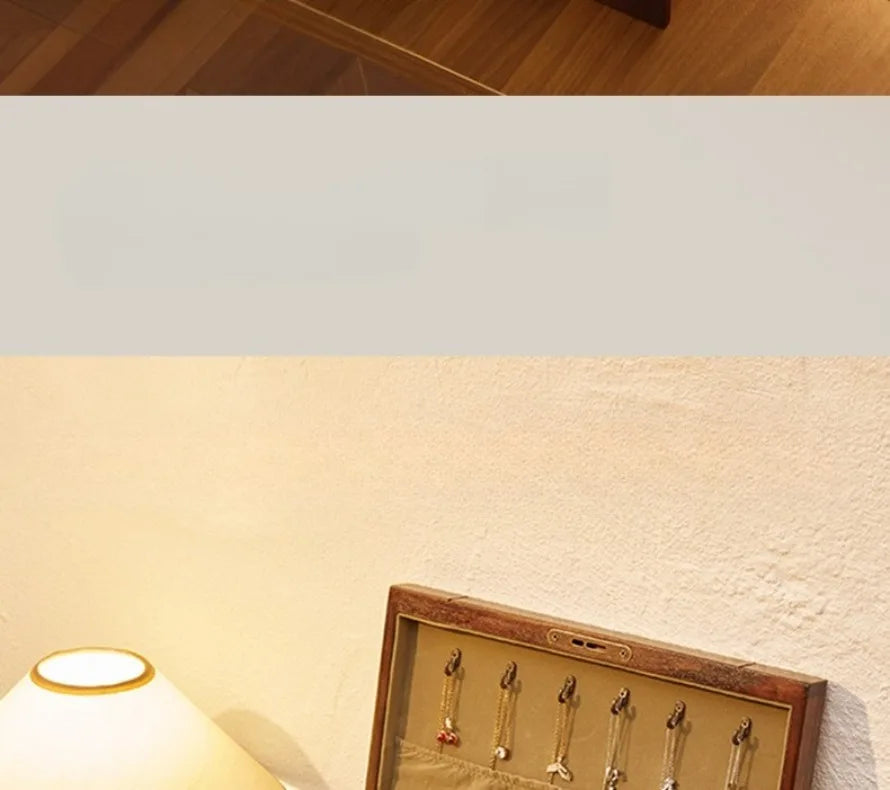 Caja de almacenamiento de joyería de madera de nogal, cajas de mano para pulseras y pendientes, estuche de exposición para collares, organizador grande, Estuches para joyería