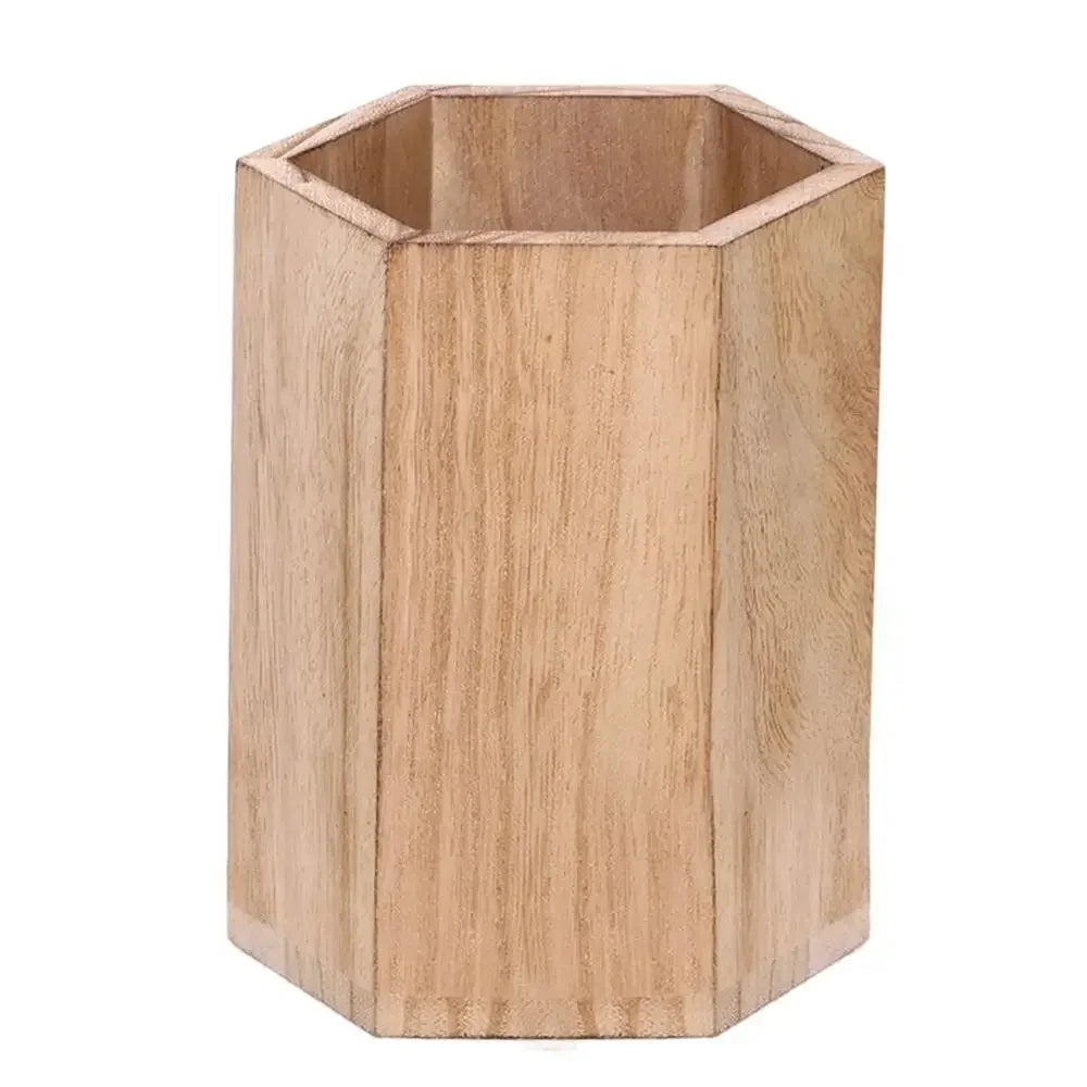 Portalápices de madera para almacenamiento de escritorio, caja porta bolígrafos de gran capacidad estilo INS, organizador de lápices de madera multifuncional