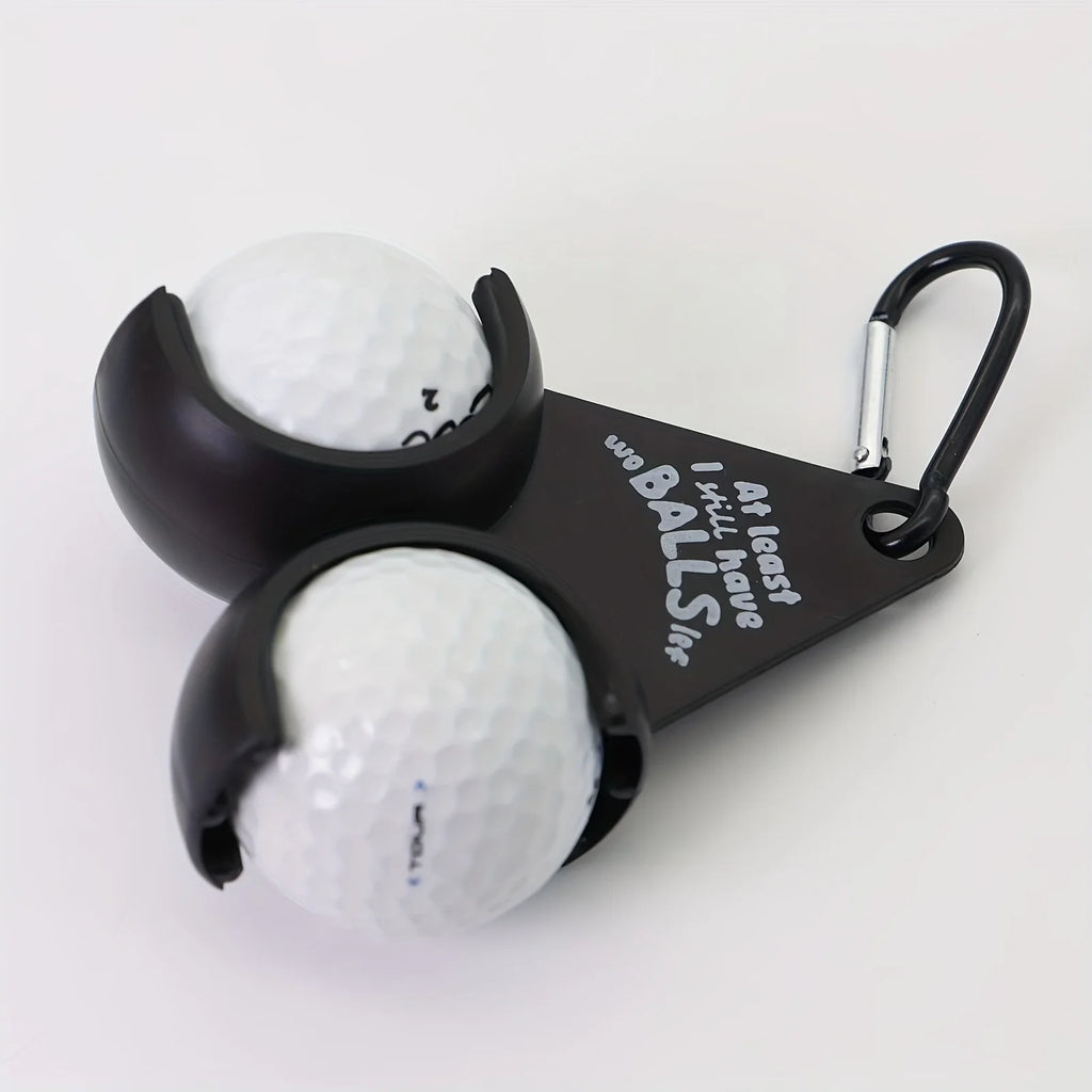 Soporte para pelota de golf, mosquetón/anillo de hebilla, opciones, parodia de plástico y Metal, estante para tee, regalo de mordaza para golfistas, accesorios para bolsas, diseño novedoso