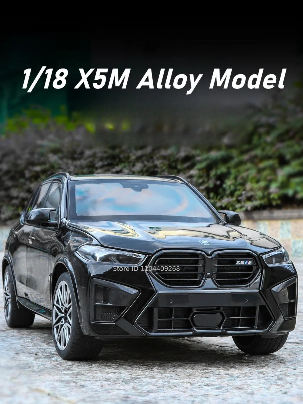 Modelo de coche X5M de gran tamaño 1:18, cuerpo de aleación de juguete, neumáticos de goma, tobogán hacia adelante, absorción de impacto, modelos de vehículos, adornos de escritorio