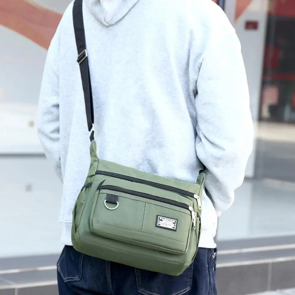 Bolso cruzado para hombre, bolsos de un solo hombro, bolsa de almacenamiento con múltiples bolsillos de gran capacidad, bolso de moda, bolsos cruzados de negocios