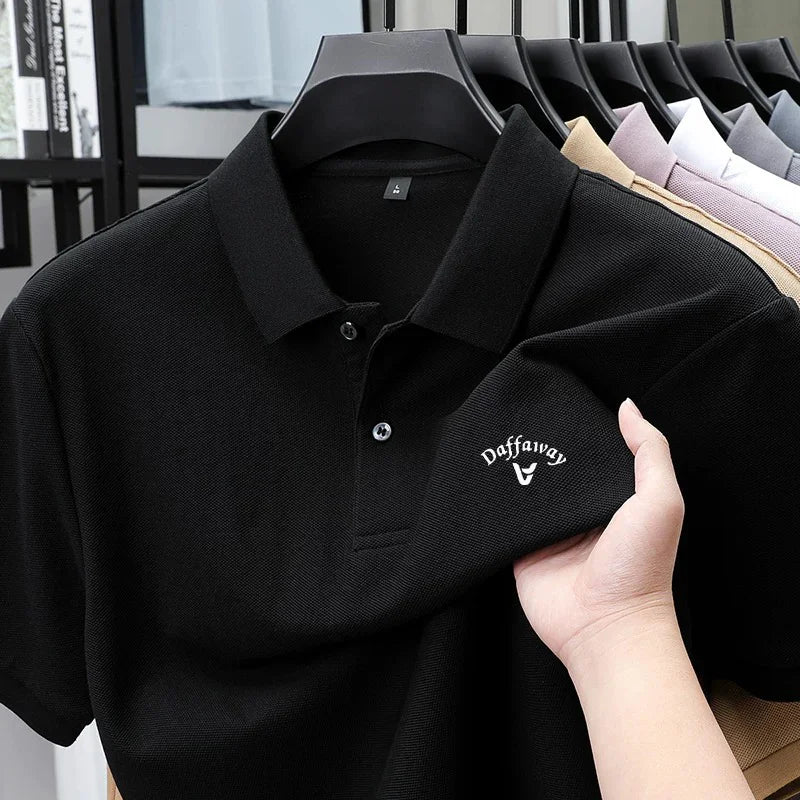 Camiseta polo de marca de golf de manga corta, 100% algodón, informal, para hombre, novedad de verano, estampada, deportiva, cómoda, transpirable, con solapa