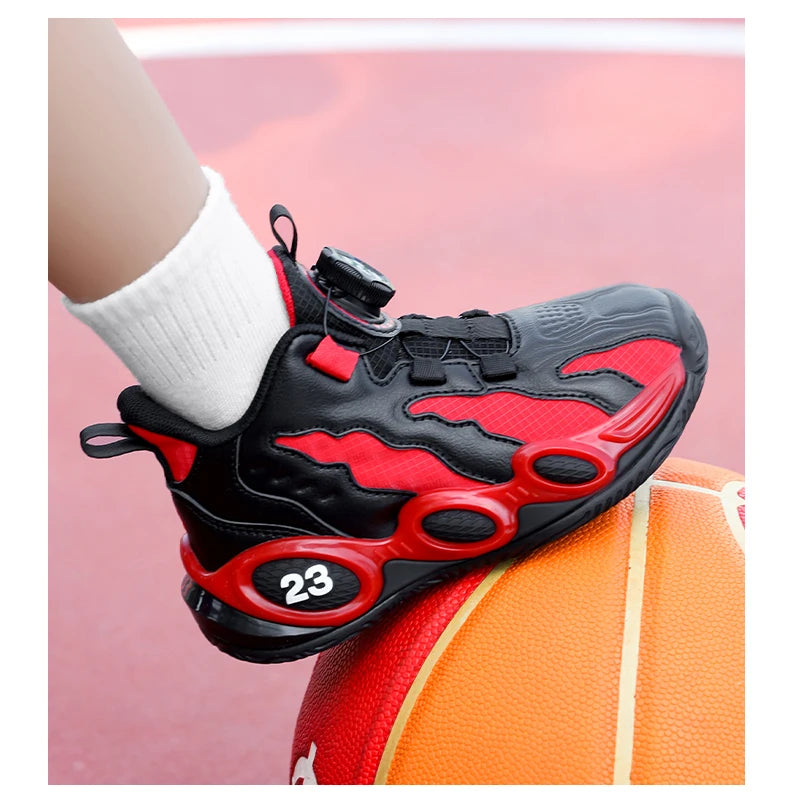 Zapatillas de baloncesto de moda para niños, zapatos deportivos de cuero PU de alta calidad, zapatos casuales para niños y niñas, cómodas zapatillas de gimnasio nuevas