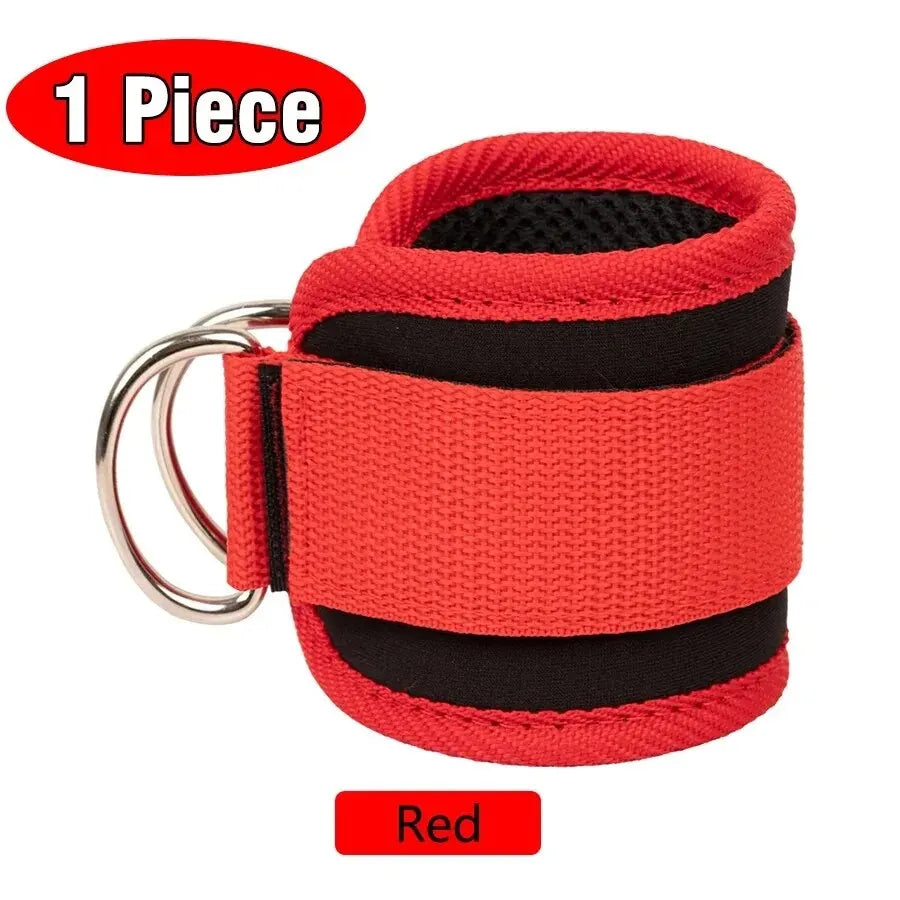 Correas de tobillo para Fitness, puños de soporte ajustables con anillo en D, polea para entrenamiento de fuerza de piernas para gimnasio con hebilla, protector deportivo, abductores de seguridad