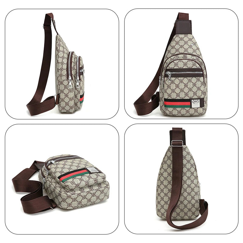 Bolso Mensajero Multifuncional para Hombre, Bolso de Hombro, Bolso Casual Cruzado con Orificio para Auriculares