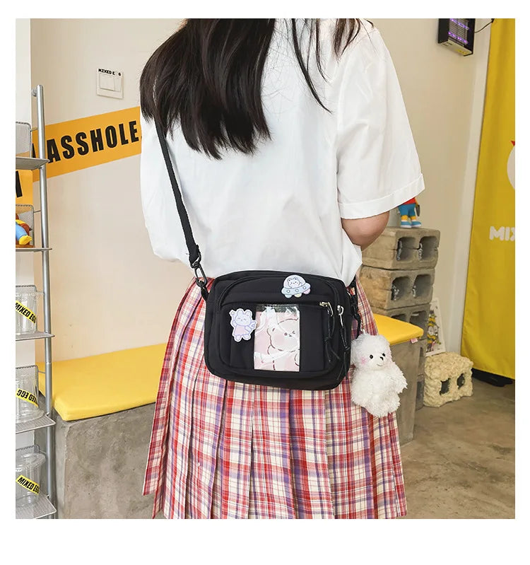 Nuevo Bolso Kawaii para niñas, novedad de 2024, Bolso transparente JK, Bolso cruzado pequeño para mujeres, bolsos y Bolsos de hombro, Bolso Itabag