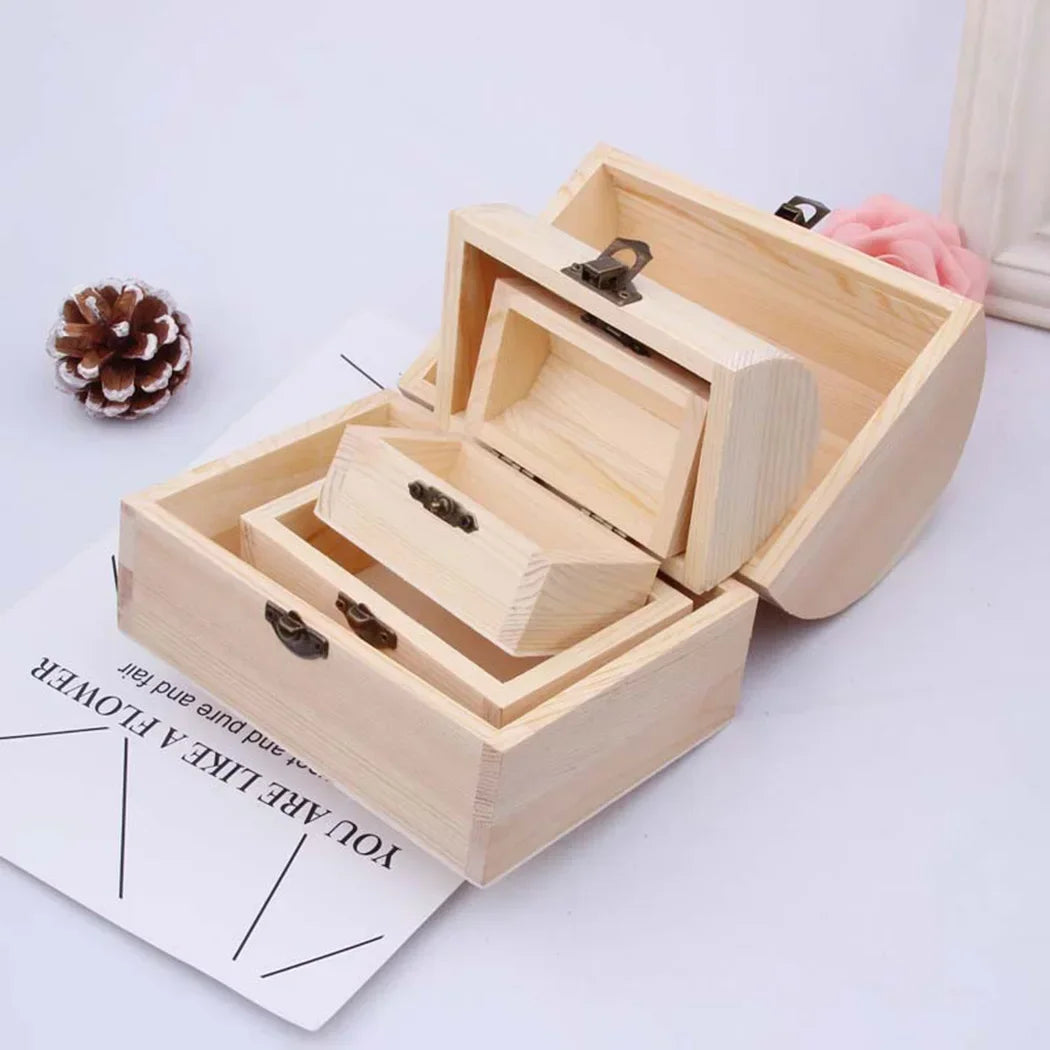 1x cajas de almacenamiento con bisagras arqueadas de madera lisa, caja de regalo artesanal, cajas de almacenamiento de cosméticos multifunción para joyería y artículos diversos para el hogar