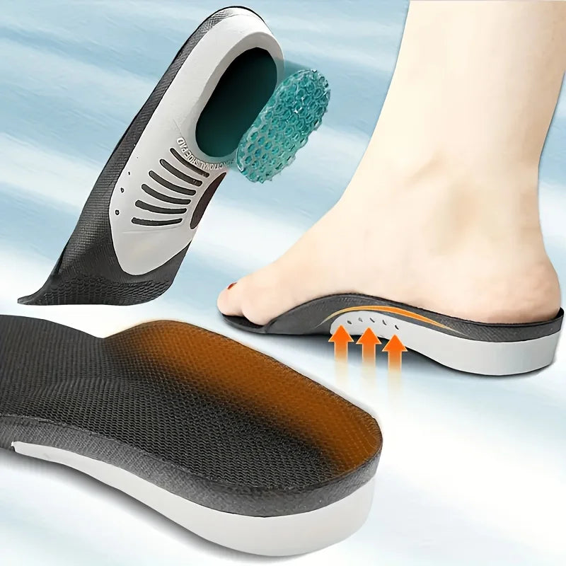 1 par de plantillas deportivas y de trabajo: gruesas, transpirables, resistentes a los olores – Soporte, antiesguince, amortiguación – Cesta antideslizante unisex