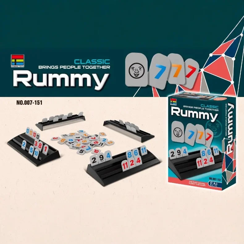 Juego de mesa Digital Mahjong Rummy, tablero de estrategia a juego con números para multijugador, entretenimiento para fiestas sociales, juego nocturno para amigos