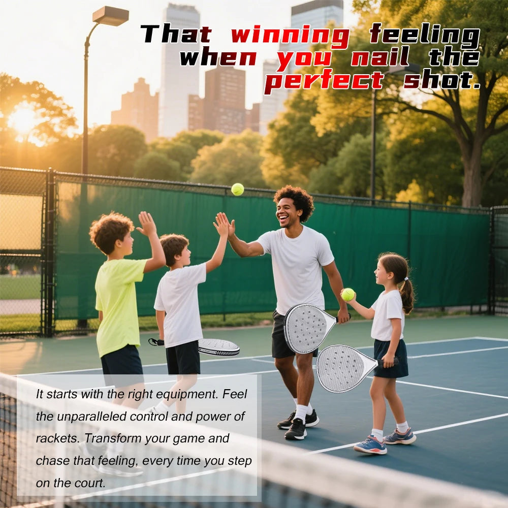 Raqueta de tenis |   Raqueta de padel, hecha de material de fibra de carbono ultraligero, con fuerte elasticidad y buena calidad