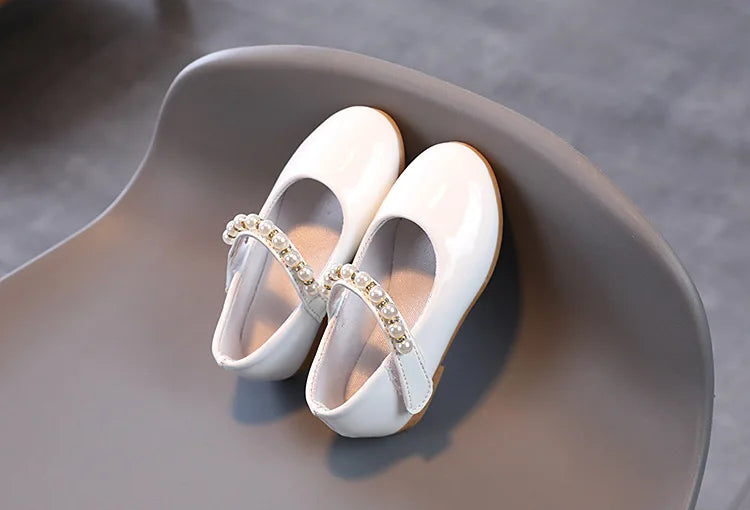 Zapatos de piel para niña, calzado de princesa, suela suave, Mary Jane, primavera y otoño