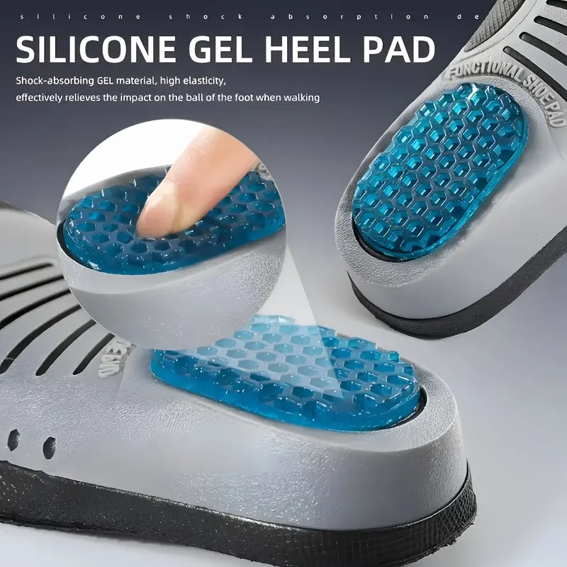 1 par de plantillas deportivas y de trabajo: gruesas, transpirables, resistentes a los olores – Soporte, antiesguince, amortiguación – Cesta antideslizante unisex