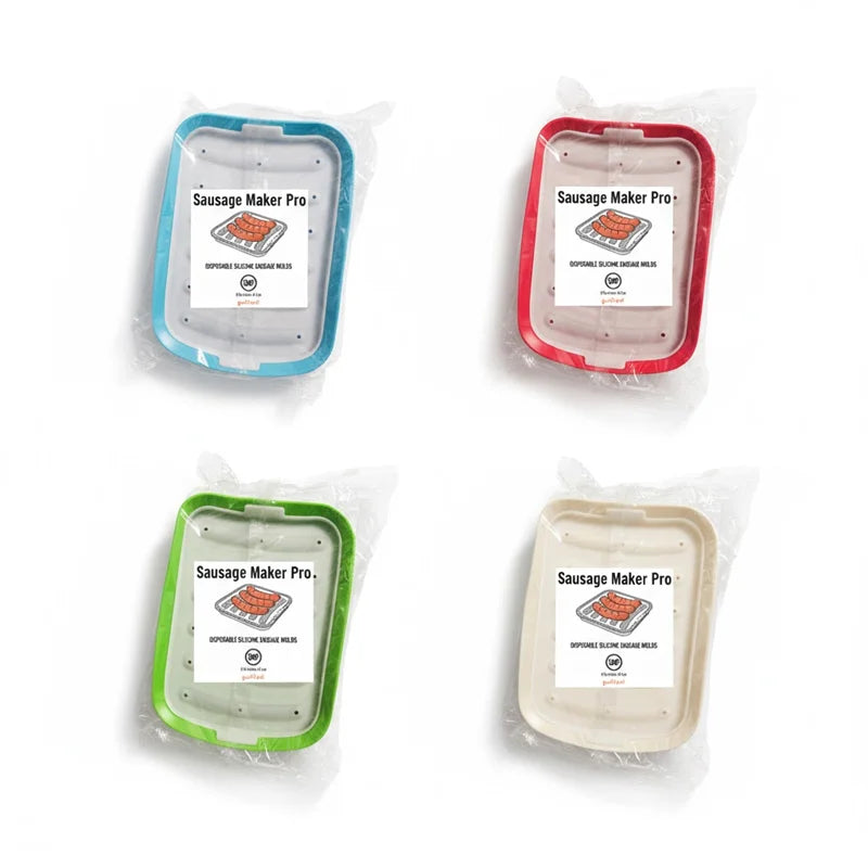 Molde de Silicona de Grado Alimenticio para Salchichas, Reutilizable, Antiadherente, Bandeja para Hacer Salchichas con Orificios, Herramienta de Cocina Apta para Salchichas Caseras