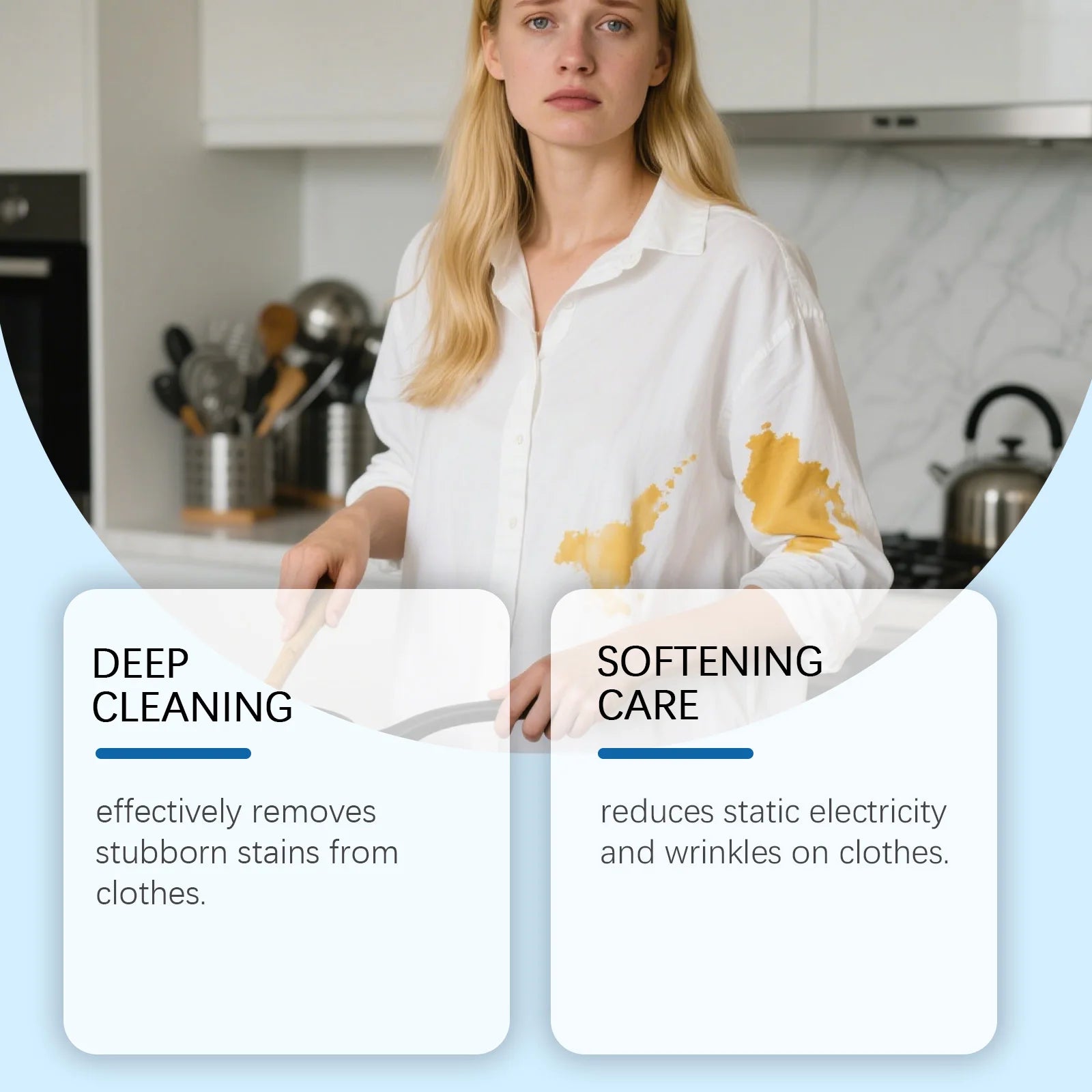 Detergente para ropa Jue Fish (30 piezas): suave en la piel, potente eliminación de manchas para ropa diaria