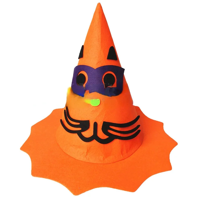 Fiesta de Halloween Vacaciones Mascarada Show Performance Vestir Accesorios Sombrero de calabaza Niños Niñas Naranja