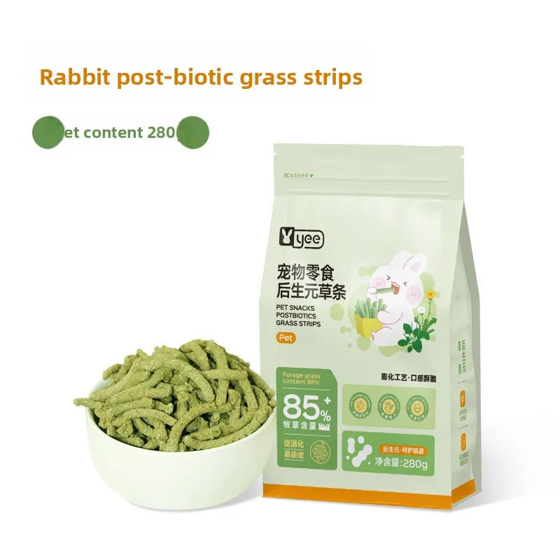 Yee Rabbit Snack-palitos de hierba postbióticos, heno de Timothy, golosinas de alta fibra para conejillos de indias y mascotas herbívoras pequeñas