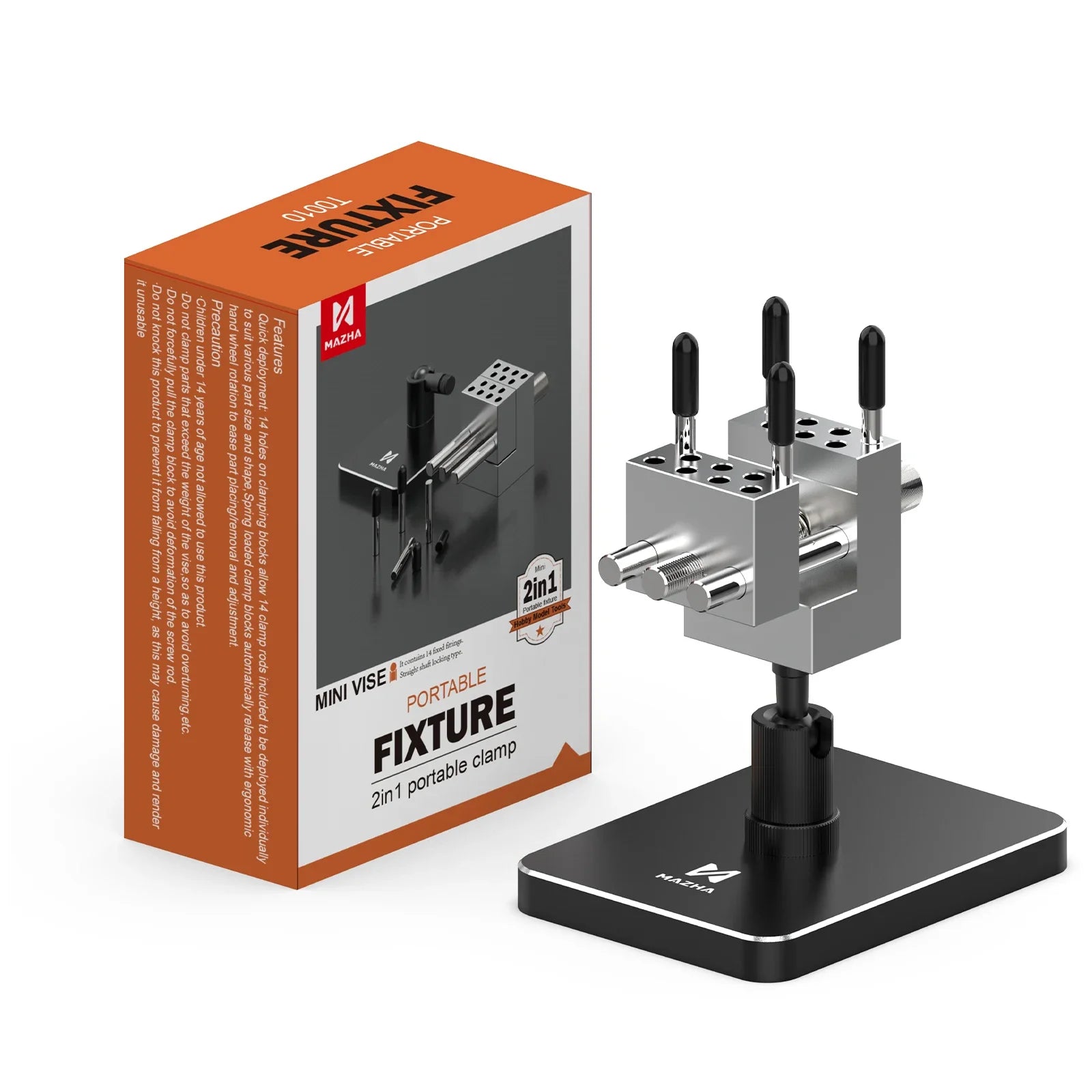 MAZHA T0010 Mini tornillo de banco de mesa portátil 2 en 1, abrazadera ajustable compacta para modelar Hobby, accesorios de herramientas de precisión DIY