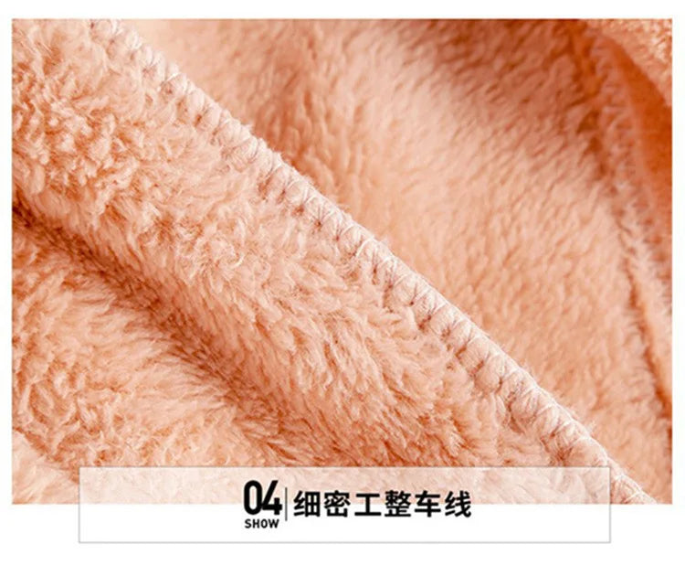 Pijamas para mujer en invierno, ropa gruesa de terciopelo Coral para el hogar para otoño, se puede usar, traje holgado y cálido de manga larga
