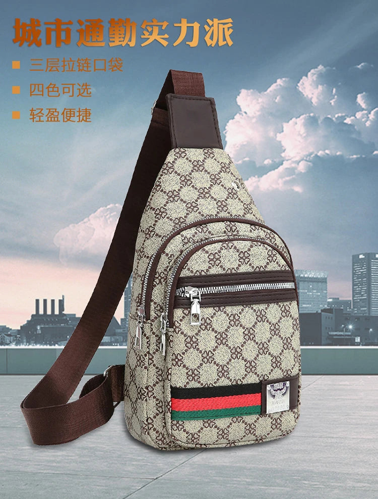 Bolso Mensajero Multifuncional para Hombre, Bolso de Hombro, Bolso Casual Cruzado con Orificio para Auriculares