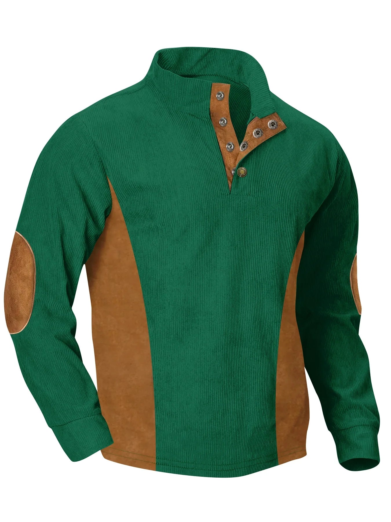 Camiseta de Golf con cuello informal para hombre, ropa deportiva de alta calidad con diseño de rayas de pana, Color puro, primavera y otoño