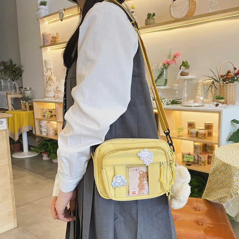 Nuevo Bolso Kawaii para niñas, novedad de 2024, Bolso transparente JK, Bolso cruzado pequeño para mujeres, bolsos y Bolsos de hombro, Bolso Itabag