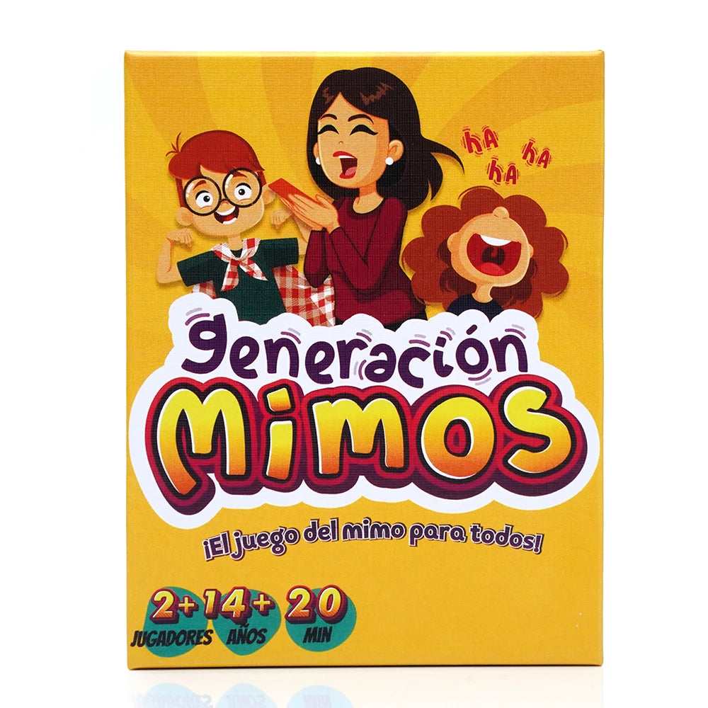 Generación Mimos Juego de Mesa Familiar Divertido con 400 Mímicas para Niños y Adultos Juego de Cartas de Mímica