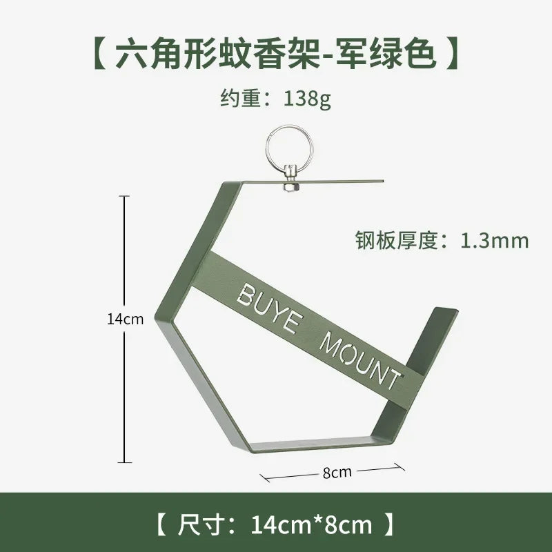 Bandeja de bobina para mosquitos al aire libre, herramientas de Camping, soporte para bobina de mosquitos para senderismo turístico, suministros de Camping, soporte para bobina de mosquitos colgante