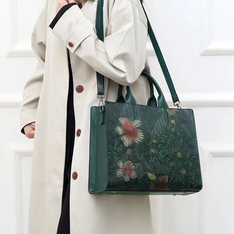 Bolso de hombro de diseñador de alta calidad para mujer, gran capacidad, bolsillo de oficina, bolsa cruzada Diagonal en relieve, bolsa de documentos oficial