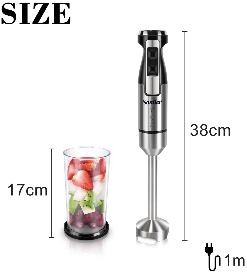 Sonifer-batidora de mano para cocina, mezclador eléctrico de alimentos por inmersión, trituradora de hielo, picadora de carne y verduras, 500W