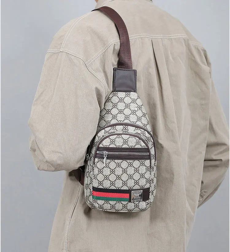 Bolso Mensajero Multifuncional para Hombre, Bolso de Hombro, Bolso Casual Cruzado con Orificio para Auriculares