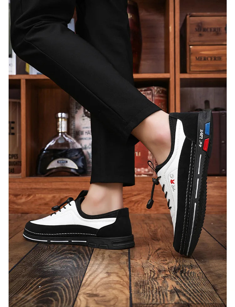 Zapatos informales para hombre, moda de otoño 2025, cómodos zapatos de negocios antideslizantes para hombre, calzado ligero de talla grande 39-44, zapatillas nuevas para hombre