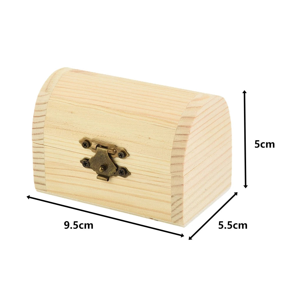 1x cajas de almacenamiento con bisagras arqueadas de madera lisa, caja de regalo artesanal, cajas de almacenamiento de cosméticos multifunción para joyería y artículos diversos para el hogar