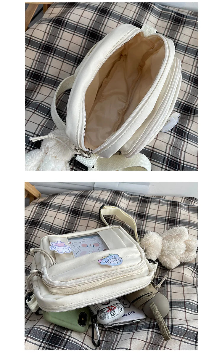 Nuevo Bolso Kawaii para niñas, novedad de 2024, Bolso transparente JK, Bolso cruzado pequeño para mujeres, bolsos y Bolsos de hombro, Bolso Itabag