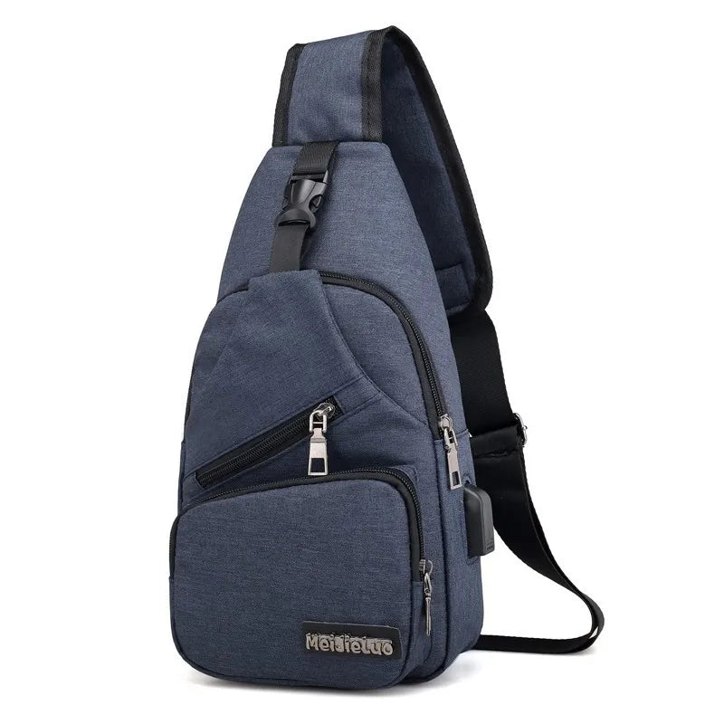 Bolso cruzado informal a la moda, bolso de hombro pequeño para hombre, mochila Diagonal para hombre, bolso mensajero para teléfono, riñonera para niño, paquete de pecho nuevo