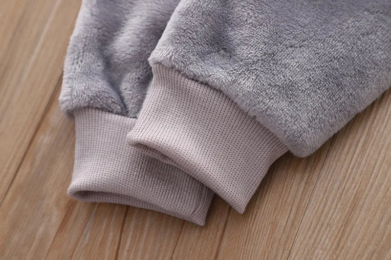 Ropa de otoño e invierno para niños, conjunto de pijamas para bebés, ropa de dormir de lana de Franela gruesa para niños, conjuntos de 2 uds, trajes cálidos para el hogar, ropa para niños