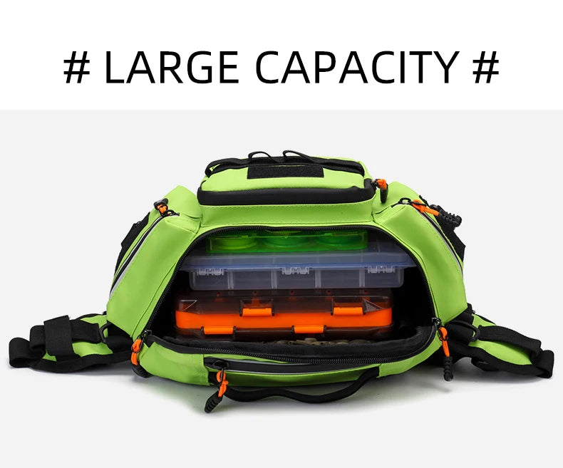 Bolsa de pecho para senderismo para hombre, riñonera de viaje con múltiples bolsillos, para escalada al aire libre, correr, ciclismo, bandolera, bolsa de aparejo con cinturón Molle deportiva