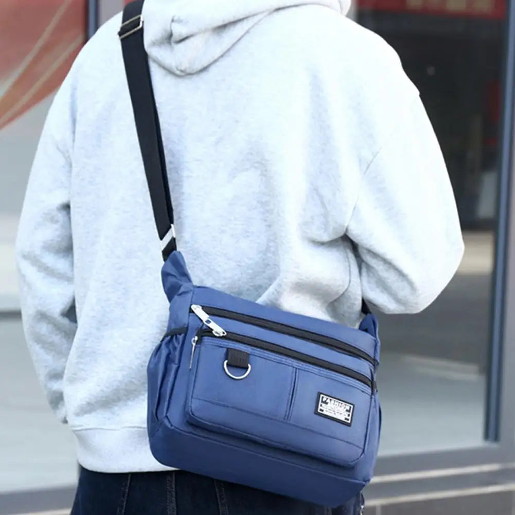 Bolso cruzado para hombre, bolsos de un solo hombro, bolsa de almacenamiento con múltiples bolsillos de gran capacidad, bolso de moda, bolsos cruzados de negocios
