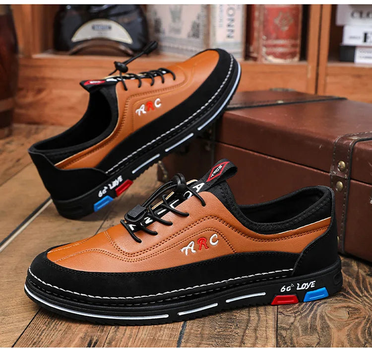 Zapatos informales para hombre, moda de otoño 2025, cómodos zapatos de negocios antideslizantes para hombre, calzado ligero de talla grande 39-44, zapatillas nuevas para hombre