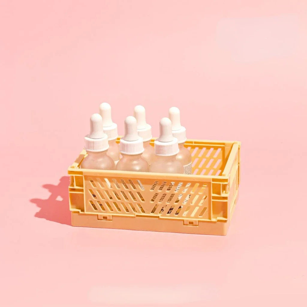 Caja de almacenamiento plegable de plástico, caja plegable, cesta apilable, joyería, juguetes, cajas para caja de almacenamiento, organizador portátil