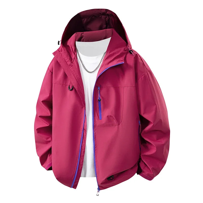 CHRLCK Chaquetas de senderismo impermeables hombres mujeres nuevo cortavientos a prueba de viento Camping escalada Trekking chaqueta al aire libre Unisex