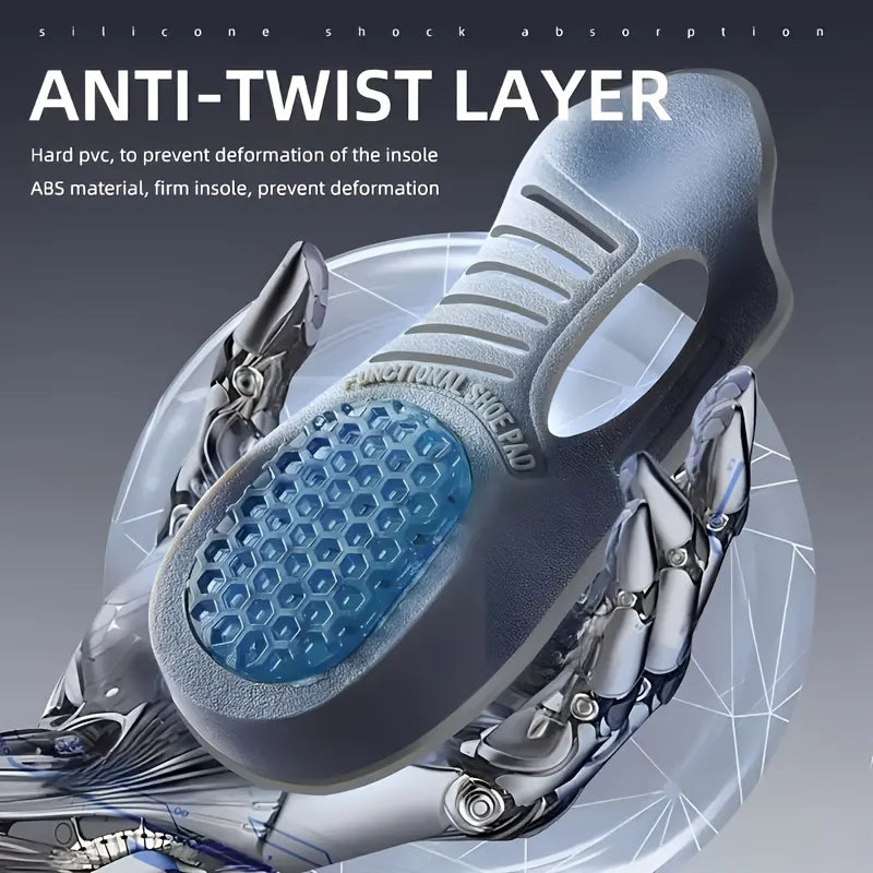 1 par de plantillas deportivas y de trabajo: gruesas, transpirables, resistentes a los olores – Soporte, antiesguince, amortiguación – Cesta antideslizante unisex